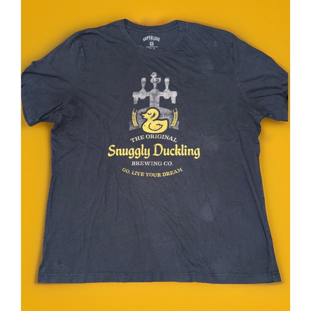 SNUGGLY DUCKLING BREWING CO. Dark Grey Tshirt 2XL GUC